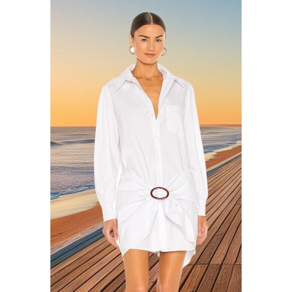 L'Academie x Revolve Gia Dress in White XXS NEW - Picture 1 of 8